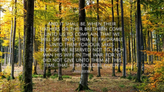Picture 05 - Judges 21:22 KJV Desktop Wallpaper - And it shall be, when their fathers or their - Desktop Bible Verse Wallpaper