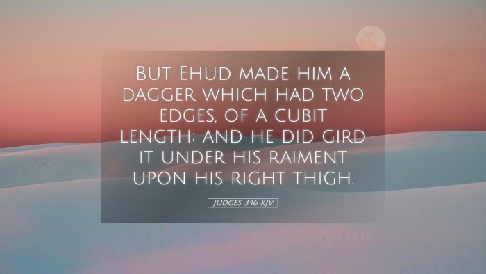 Picture 05 - Judges 3:16 KJV Desktop Wallpaper - But Ehud made him a dagger which had two edges, - Desktop Bible Verse Wallpaper