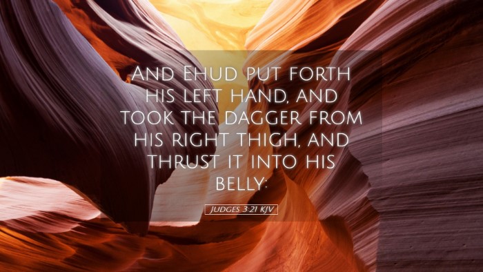 Picture 05 - Judges 3:21 KJV Desktop Wallpaper - And Ehud put forth his left hand, and took the - Desktop Bible Verse Wallpaper