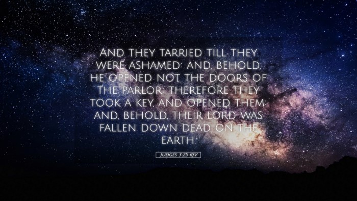 Picture 05 - Judges 3:25 KJV Desktop Wallpaper - And they tarried till they were ashamed: and, - Desktop Bible Verse Wallpaper