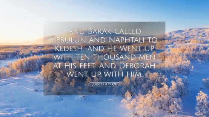 Picture 05 - Judges 4:10 KJV Desktop Wallpaper - And Barak called Zebulun and Naphtali to Kedesh; - Desktop Bible Verse Wallpaper
