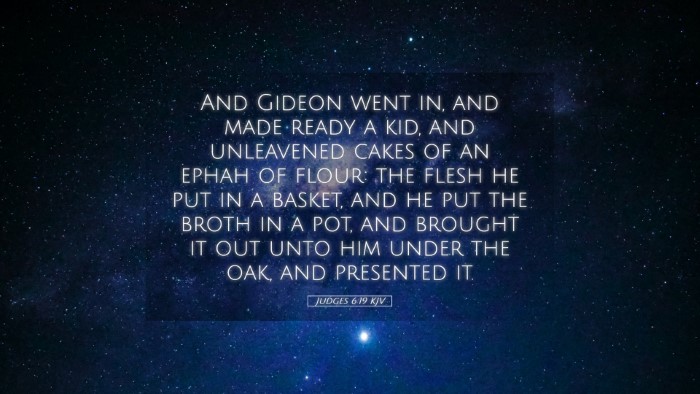 Picture 05 - Judges 6:19 KJV Desktop Wallpaper - And Gideon went in, and made ready a kid, and - Desktop Bible Verse Wallpaper