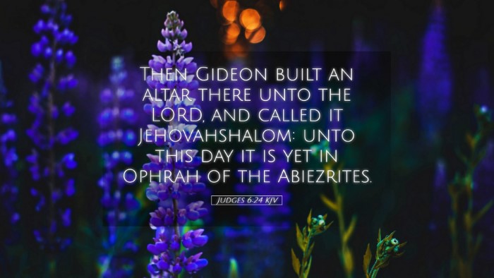 Picture 05 - Judges 6:24 KJV Desktop Wallpaper - Then Gideon built an altar there unto the LORD, - Desktop Bible Verse Wallpaper