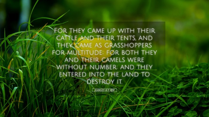 Picture 05 - Judges 6:5 KJV Desktop Wallpaper - For they came up with their cattle and their - Desktop Bible Verse Wallpaper
