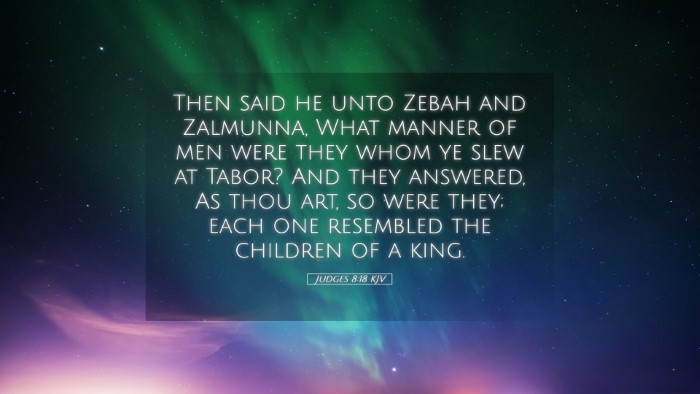 Picture 05 - Judges 8:18 KJV Desktop Wallpaper - Then said he unto Zebah and Zalmunna, What manner - Desktop Bible Verse Wallpaper