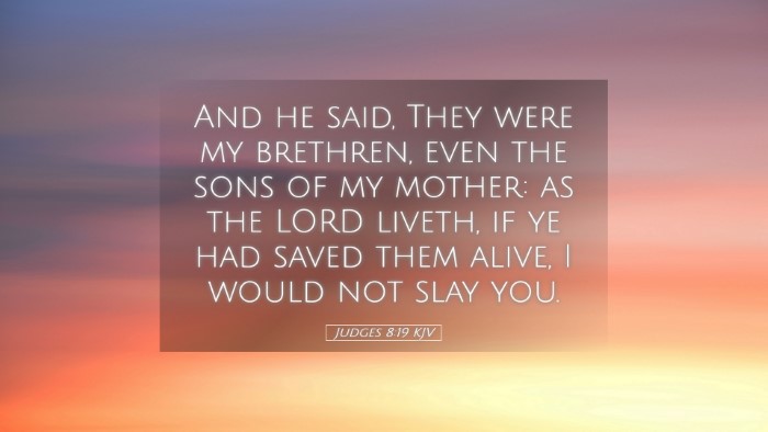 Picture 05 - Judges 8:19 KJV Desktop Wallpaper - And he said, They were my brethren, even the sons - Desktop Bible Verse Wallpaper