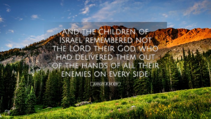 Picture 05 - Judges 8:34 KJV Desktop Wallpaper - And the children of Israel remembered not the - Desktop Bible Verse Wallpaper