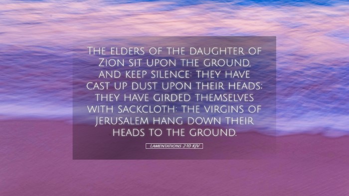 Picture 05 - Lamentations 2:10 KJV Desktop Wallpaper - The elders of the daughter of Zion sit upon the - Desktop Bible Verse Wallpaper