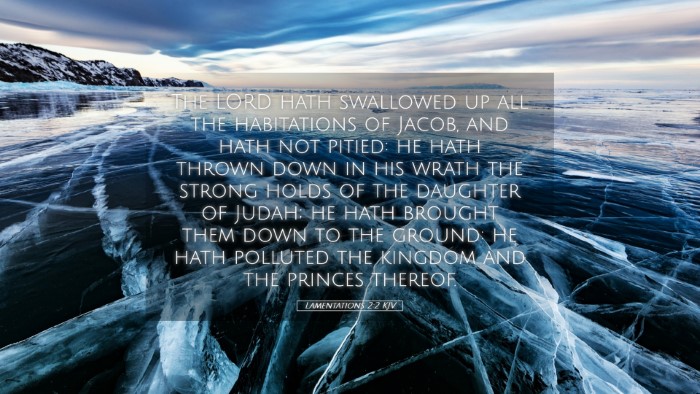 Picture 05 - Lamentations 2:2 KJV Desktop Wallpaper - The LORD hath swallowed up all the habitations of - Desktop Bible Verse Wallpaper