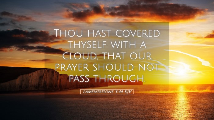 Picture 05 - Lamentations 3:44 KJV Desktop Wallpaper - Thou hast covered thyself with a cloud, that our - Desktop Bible Verse Wallpaper