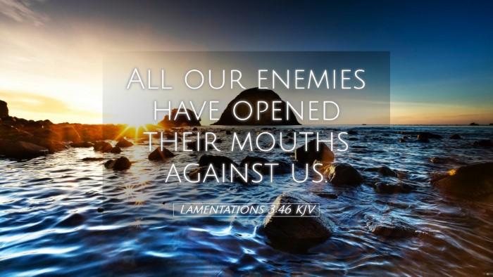 Picture 05 - Lamentations 3:46 KJV Desktop Wallpaper - All our enemies have opened their mouths against - Desktop Bible Verse Wallpaper