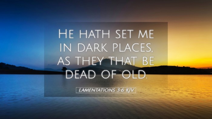 Picture 05 - Lamentations 3:6 KJV Desktop Wallpaper - He hath set me in dark places, as they that be - Desktop Bible Verse Wallpaper