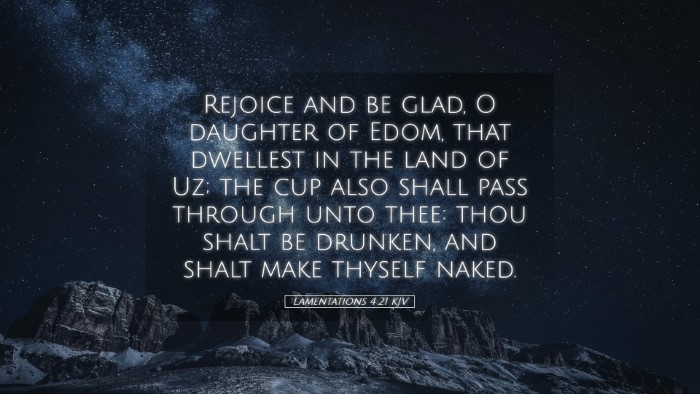 Picture 05 - Lamentations 4:21 KJV Desktop Wallpaper - Rejoice and be glad, O daughter of Edom, that - Desktop Bible Verse Wallpaper
