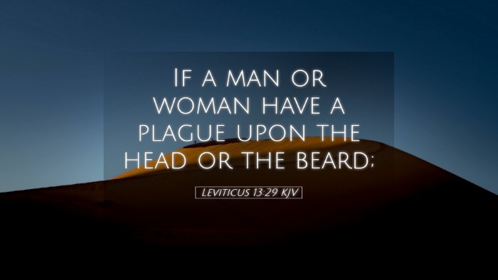 Picture 05 - Leviticus 13:29 KJV Desktop Wallpaper - If a man or woman have a plague upon the head or - Desktop Bible Verse Wallpaper