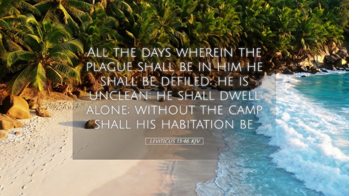 Picture 05 - Leviticus 13:46 KJV Desktop Wallpaper - All the days wherein the plague shall be in him - Desktop Bible Verse Wallpaper