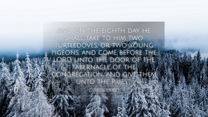 Picture 05 - Leviticus 15:14 KJV Desktop Wallpaper - And on the eighth day he shall take to him two - Desktop Bible Verse Wallpaper