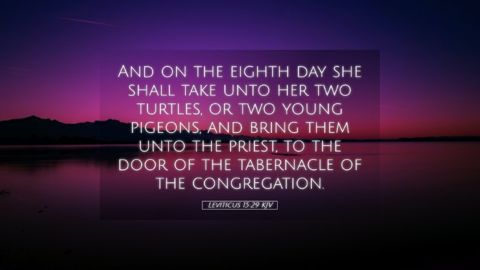 Picture 05 - Leviticus 15:29 KJV Desktop Wallpaper - And on the eighth day she shall take unto her two - Desktop Bible Verse Wallpaper