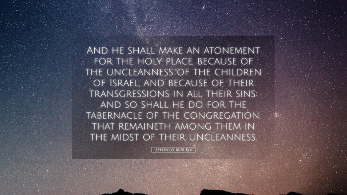 Picture 05 - Leviticus 16:16 KJV Desktop Wallpaper - And he shall make an atonement for the holy - Desktop Bible Verse Wallpaper