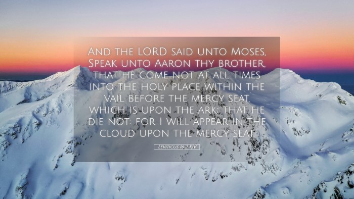 Picture 05 - Leviticus 16:2 KJV Desktop Wallpaper - And the LORD said unto Moses, Speak unto Aaron - Desktop Bible Verse Wallpaper