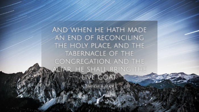 Picture 05 - Leviticus 16:20 KJV Desktop Wallpaper - And when he hath made an end of reconciling the - Desktop Bible Verse Wallpaper