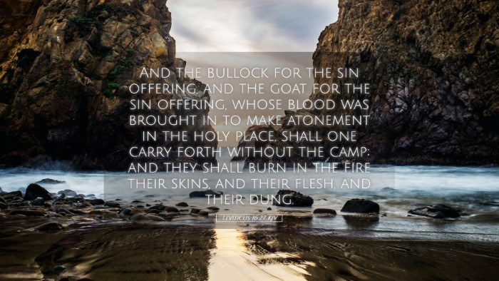 Picture 05 - Leviticus 16:27 KJV Desktop Wallpaper - And the bullock for the sin offering, and the - Desktop Bible Verse Wallpaper