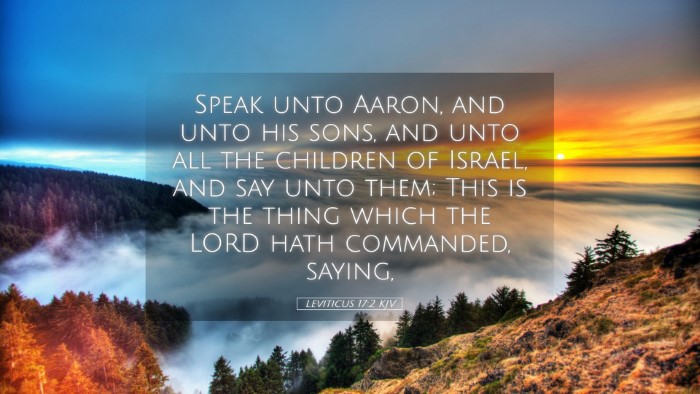 Picture 05 - Leviticus 17:2 KJV Desktop Wallpaper - Speak unto Aaron, and unto his sons, and unto all - Desktop Bible Verse Wallpaper