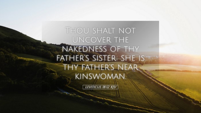 Picture 05 - Leviticus 18:12 KJV Desktop Wallpaper - Thou shalt not uncover the nakedness of thy - Desktop Bible Verse Wallpaper