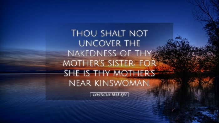 Picture 05 - Leviticus 18:13 KJV Desktop Wallpaper - Thou shalt not uncover the nakedness of thy - Desktop Bible Verse Wallpaper