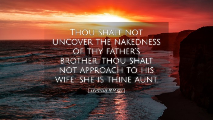 Picture 05 - Leviticus 18:14 KJV Desktop Wallpaper - Thou shalt not uncover the nakedness of thy - Desktop Bible Verse Wallpaper