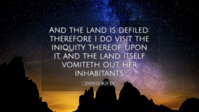 Picture 05 - Leviticus 18:25 KJV Desktop Wallpaper - And the land is defiled: therefore I do visit the - Desktop Bible Verse Wallpaper
