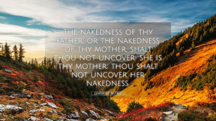 Picture 05 - Leviticus 18:7 KJV Desktop Wallpaper - The nakedness of thy father, or the nakedness of - Desktop Bible Verse Wallpaper