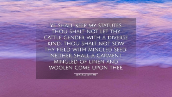 Picture 05 - Leviticus 19:19 KJV Desktop Wallpaper - Ye shall keep my statutes. Thou shalt not let thy - Desktop Bible Verse Wallpaper