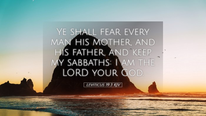Picture 05 - Leviticus 19:3 KJV Desktop Wallpaper - Ye shall fear every man his mother, and his - Desktop Bible Verse Wallpaper