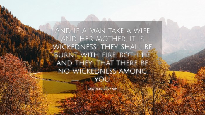 Picture 05 - Leviticus 20:14 KJV Desktop Wallpaper - And if a man take a wife and her mother, it is - Desktop Bible Verse Wallpaper
