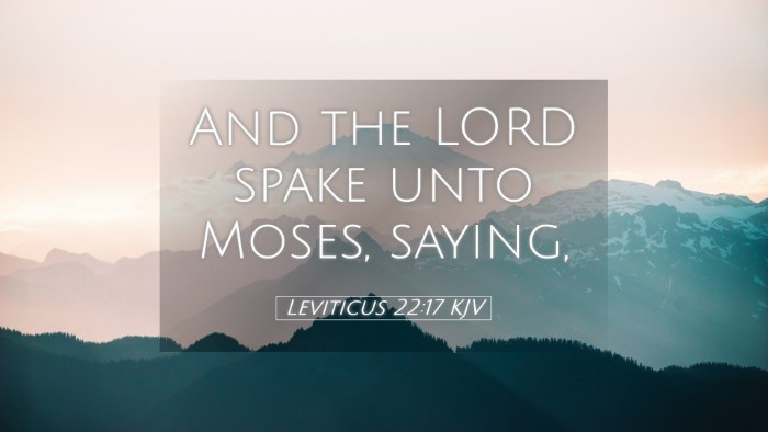 Picture 05 - Leviticus 22:17 KJV Desktop Wallpaper - And the LORD spake unto Moses, - Desktop Bible Verse Wallpaper