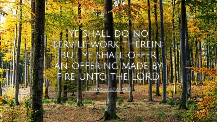 Picture 05 - Leviticus 23:25 KJV Desktop Wallpaper - Ye shall do no servile work therein: but ye shall - Desktop Bible Verse Wallpaper