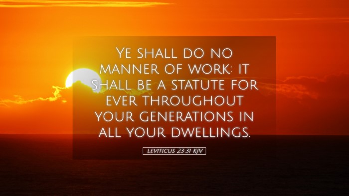 Picture 05 - Leviticus 23:31 KJV Desktop Wallpaper - Ye shall do no manner of work: it shall be a - Desktop Bible Verse Wallpaper