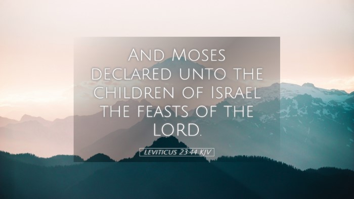 Picture 05 - Leviticus 23:44 KJV Desktop Wallpaper - And Moses declared unto the children of Israel - Desktop Bible Verse Wallpaper