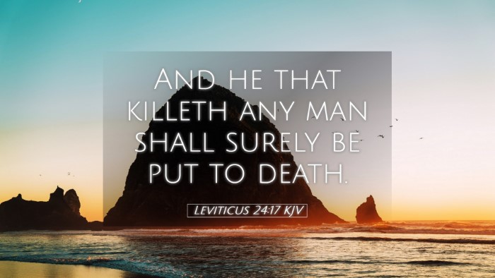 Picture 05 - Leviticus 24:17 KJV Desktop Wallpaper - And he that killeth any man shall surely be put - Desktop Bible Verse Wallpaper