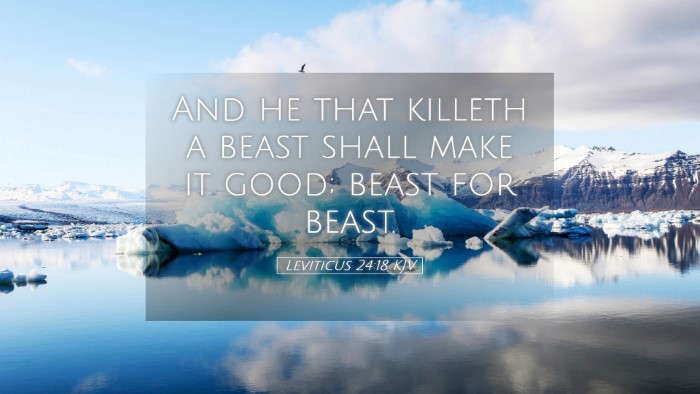 Picture 05 - Leviticus 24:18 KJV Desktop Wallpaper - And he that killeth a beast shall make it good; - Desktop Bible Verse Wallpaper