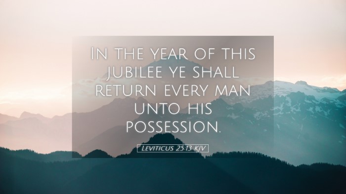 Picture 05 - Leviticus 25:13 KJV Desktop Wallpaper - In the year of this jubilee ye shall return every - Desktop Bible Verse Wallpaper