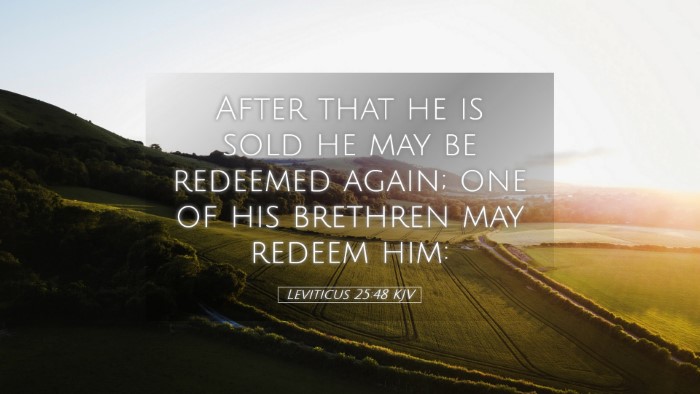 Picture 05 - Leviticus 25:48 KJV Desktop Wallpaper - After that he is sold he may be redeemed again; - Desktop Bible Verse Wallpaper