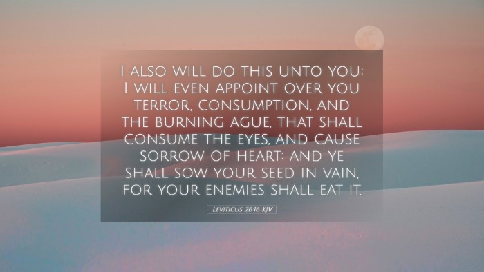 Picture 05 - Leviticus 26:16 KJV Desktop Wallpaper - I also will do this unto you; I will even appoint - Desktop Bible Verse Wallpaper