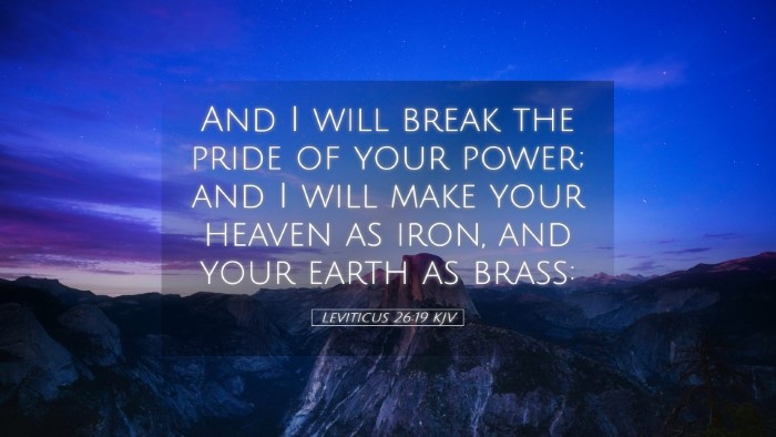 Picture 05 - Leviticus 26:19 KJV Desktop Wallpaper - And I will break the pride of your power; and I - Desktop Bible Verse Wallpaper