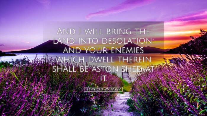 Picture 05 - Leviticus 26:32 KJV Desktop Wallpaper - And I will bring the land into desolation: and - Desktop Bible Verse Wallpaper
