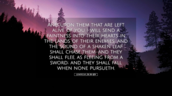 Picture 05 - Leviticus 26:36 KJV Desktop Wallpaper - And upon them that are left alive of you I will - Desktop Bible Verse Wallpaper