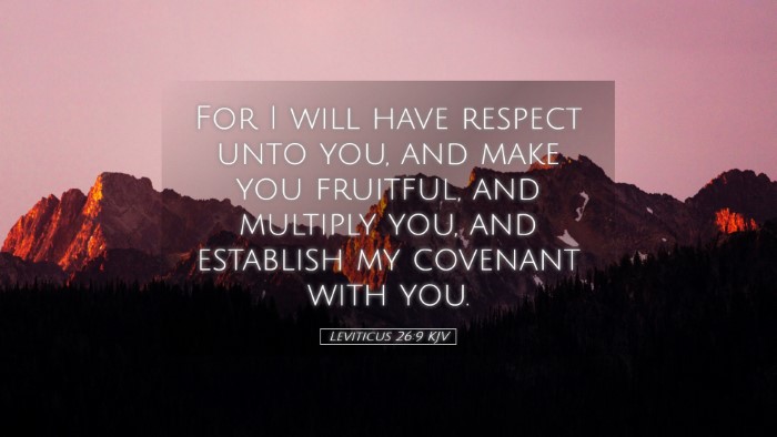 Picture 05 - Leviticus 26:9 KJV Desktop Wallpaper - For I will have respect unto you, and make you - Desktop Bible Verse Wallpaper