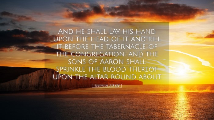 Picture 05 - Leviticus 3:13 KJV Desktop Wallpaper - And he shall lay his hand upon the head of it, - Desktop Bible Verse Wallpaper