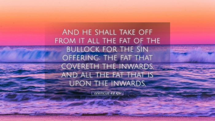 Picture 05 - Leviticus 4:8 KJV Desktop Wallpaper - And he shall take off from it all the fat of the - Desktop Bible Verse Wallpaper