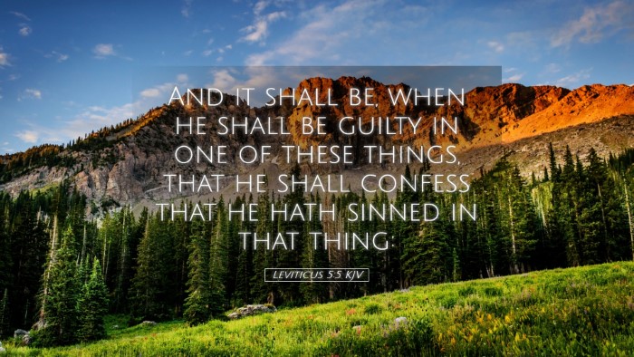Picture 05 - Leviticus 5:5 KJV Desktop Wallpaper - And it shall be, when he shall be guilty in one - Desktop Bible Verse Wallpaper